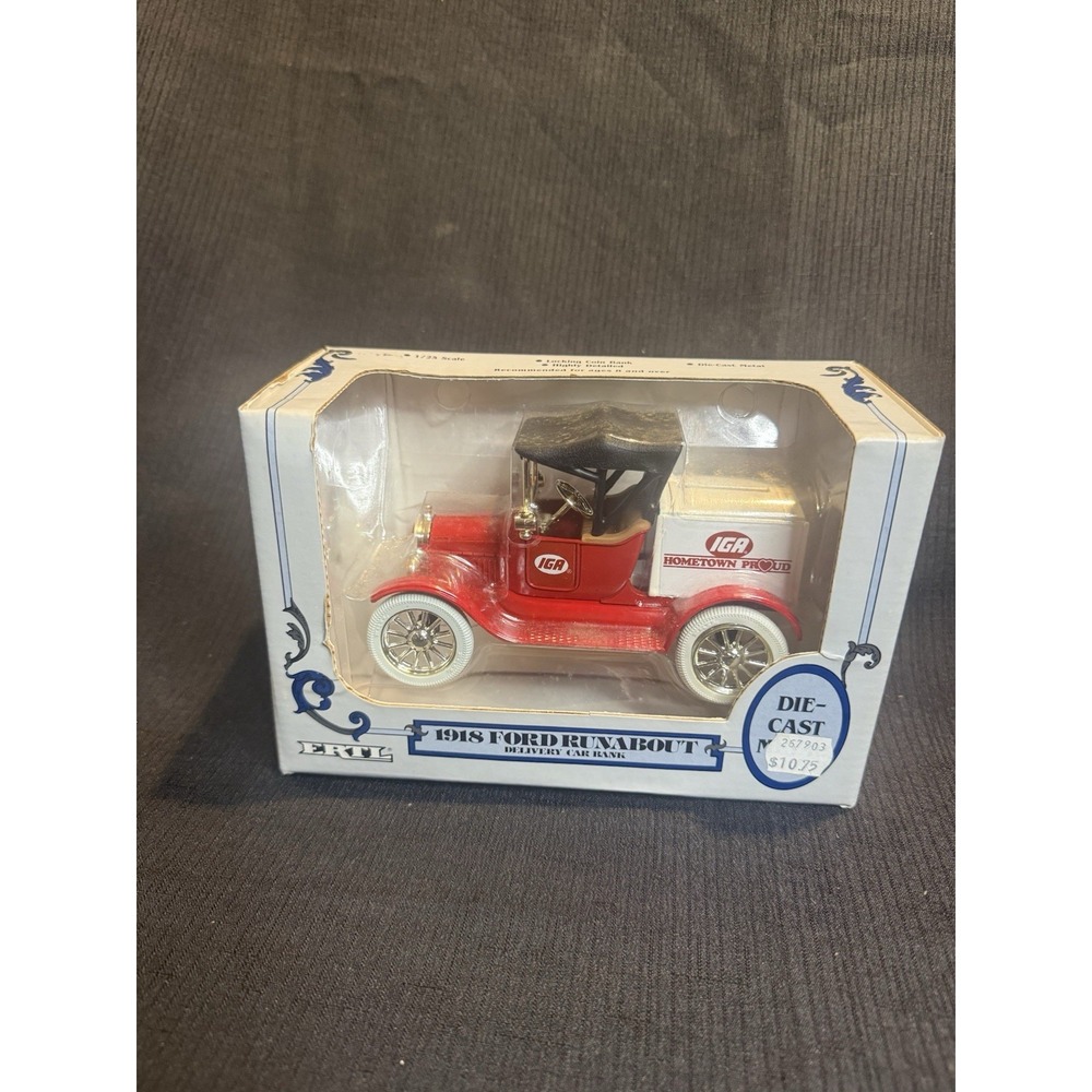 Ertl IGA Groceries 1918 Ford Runabout Bank 1:25 Scale Die-Cast Truck 9530-10EO